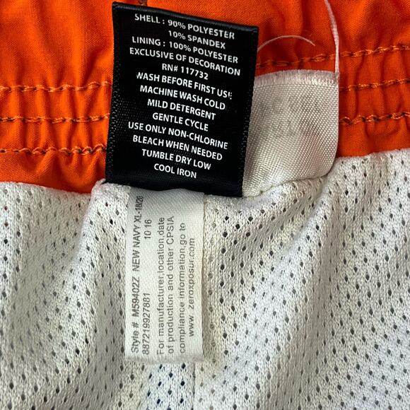 ZeroXposur Blue Orange Sharks Board Short Lined Drawstring Swim Shorts XL 18/20 - Picture 4 of 6